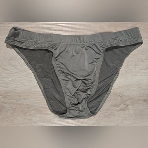 Olive Green Silky Mens Bikini